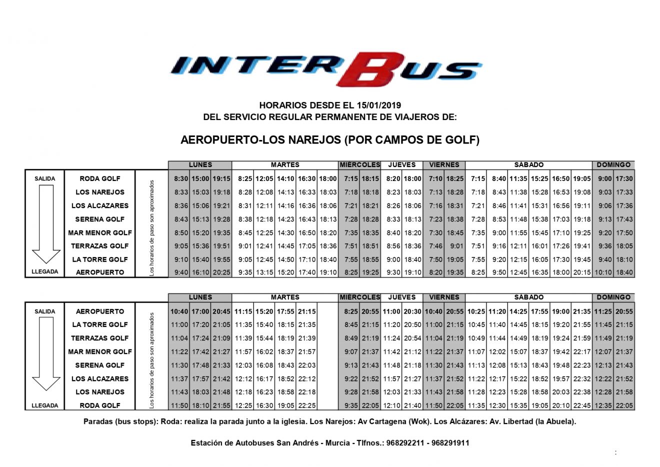 Horario Escolar Murcia Airport Imagesee